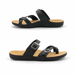 Zullaz Heidi orthothic black sandals with 2 adjustable straps