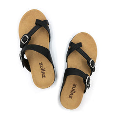 Zullaz Heidi orthothic black sandals with arch support